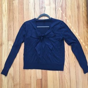 J. Crew bow sweater in navy